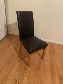 Office Chair. Black with Brown Legs