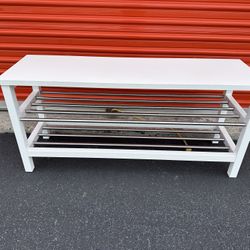 IKEA Tjusig - Shoe rack / Bench (White)