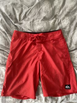 Quicksilver red swim trunks size medium