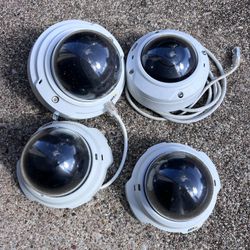 (4) AXIS COMMUNICATIONS SURVEILLANCE CAMERAS