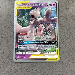 Mewtwo & Mew GX 71/236, World Champions 2019 Card (Untouched And Amazing Condition) ( Easy PSA 9-10)