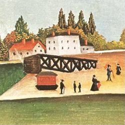LANDSCAPE, 1907 Henri Rousseau Fine French Art Print Original 1975 Vintage COA Certificate of Authenticity Antique Italy Printed 1975 Collectible Fre