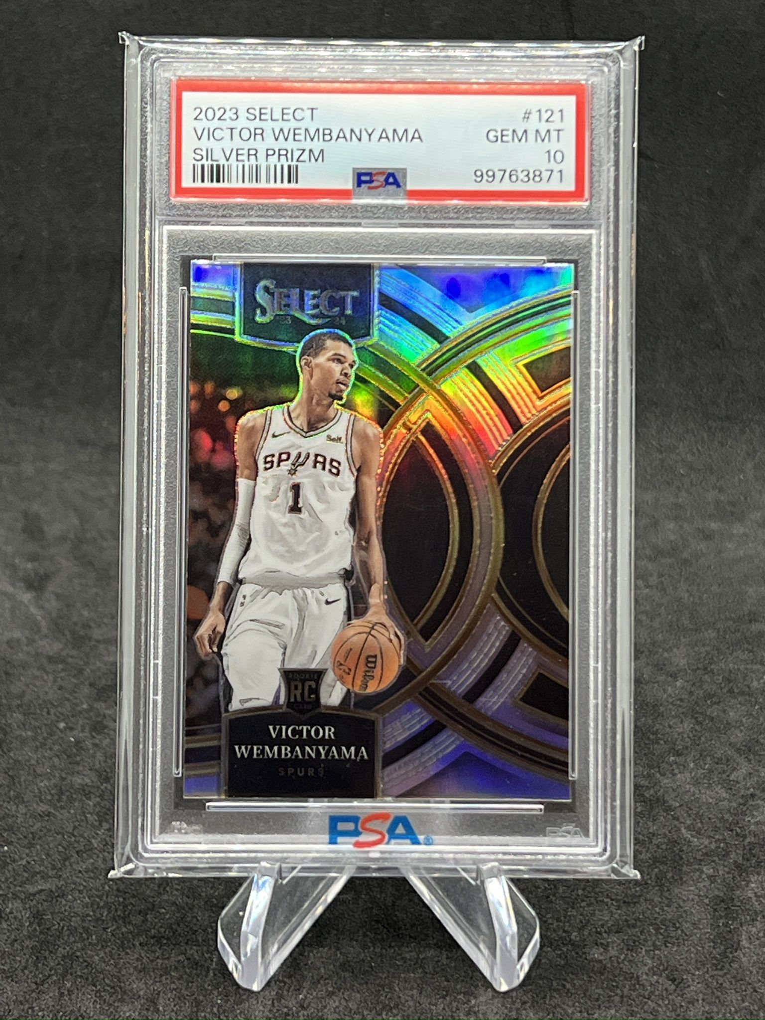 2023 Select Victor Wembanyama Premier Silver Prizm PSA 10