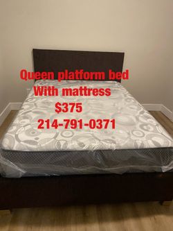Queen bed with mattress