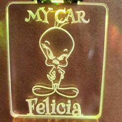 Personalized LED USB RECHARGEABLE KEYCHAIN/NAME TAG LIGHT