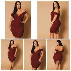 Plus Size Buegundy Pearl Dress NEW SIZE 1X