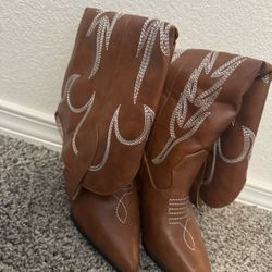 Long Brown Boots 