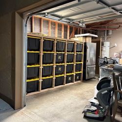 Custom Storage Rack With 20 Tote Containers 