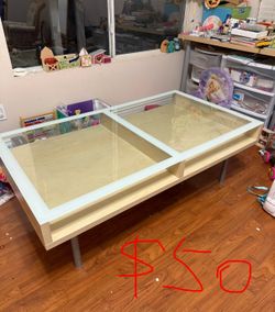 Ikea glass coffee table