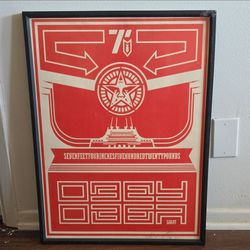 Shepard Fairey Signed Obey Chinese Banner #1  2001.