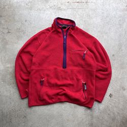 Vintage Made In USA Eddie Bauer Quarter Zip Fleece Synchilla