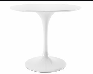 White Tulip Pedestal Dining Table – 36” Round