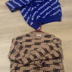 Balenciaga and Vetements sweaters