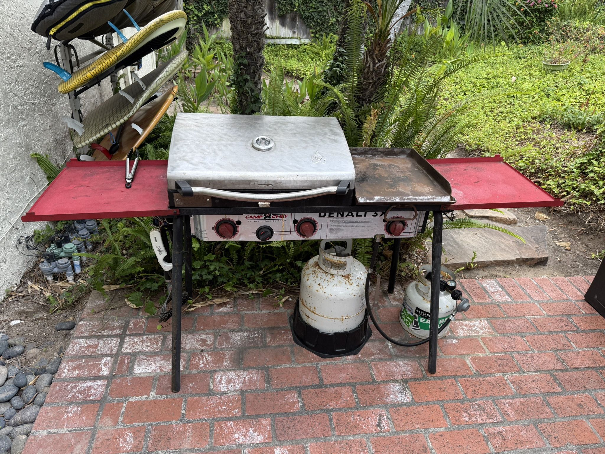 🔥 Camp Chef Denali 3-Burner Stove w/ BBQ & Griddle Setup