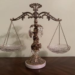 Vintage Scales of Justice With Marble Base