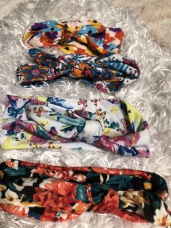 Baby Vibrant summer floral print headbands