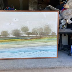 Kyle Park Series 1978 Canvas Wood Framed Painting