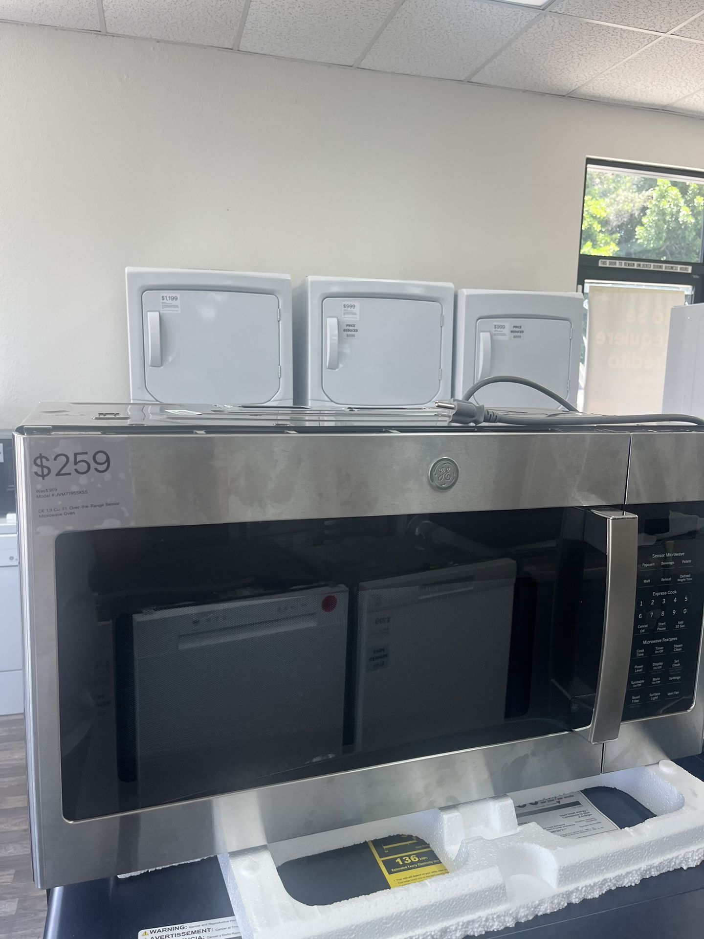GE Over The Range Sensor Microwave Oven W/ 1.9 Cu Ft Capacity At 30% Off MSRP!