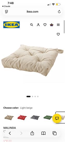 🪑 IKEA MALINDA Chair Pads — Set of 4