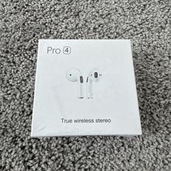 Pro 4 True Wireless Stereo Earbuds Earphones Bluetooth W Charging Case White 