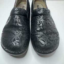 Alegria'Kel-431' Black Leather Clogs Size EU40