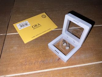 Moissanite Raised Circle Studs