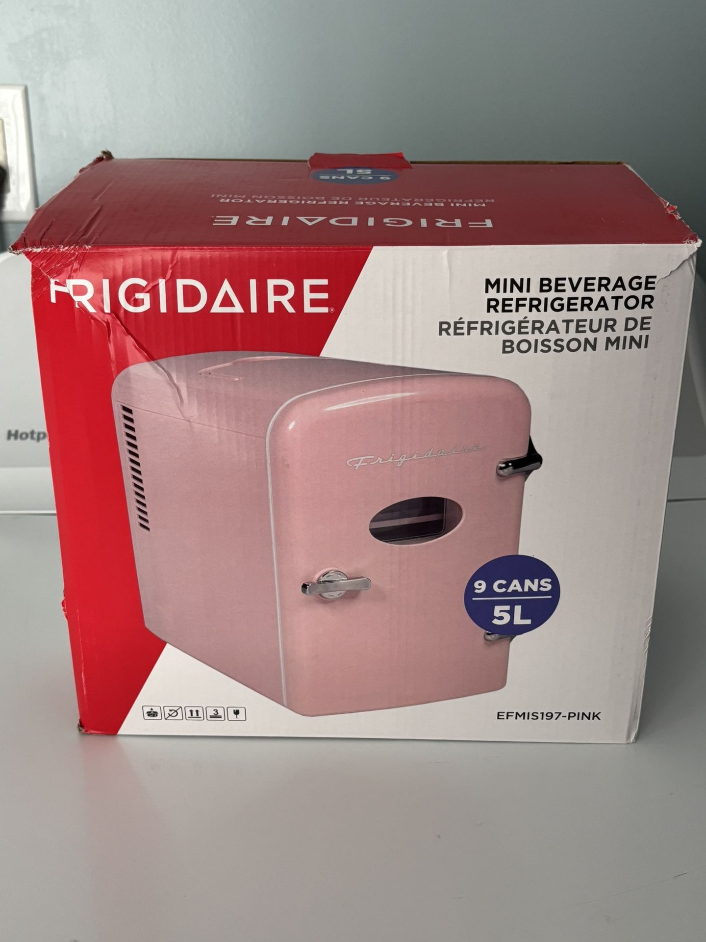 Frigidaire Pink 9 Can Beverage Refrigerator