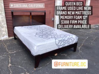 Queen Size Bed With New Mattress 