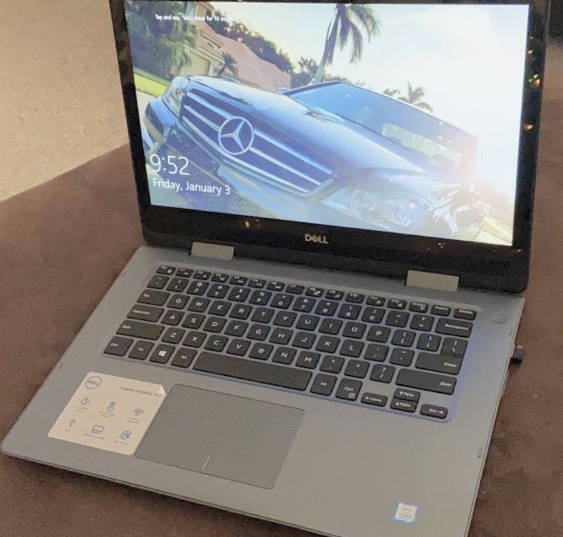Laptop 14” Dell Inspiron 2-in-1 Touchscreen Laptop Intel Core i5 8GB RAM 1TB HD Silver - 8th Gen i5-8265U Quad-core