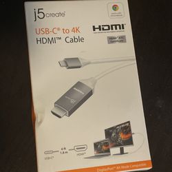 USB-C to 4K HDMI 6ft cable