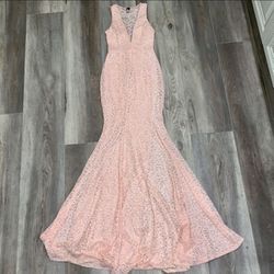 Windsor Pink Lace Mermaid Dress
