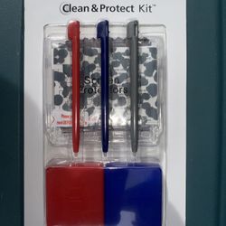 Nintendo DS Clean & Protect Kit - 3 Stylus, Screen Protectors, Cloths, Holders 