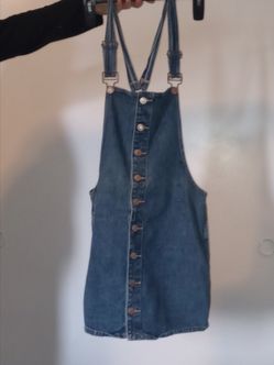 Overall short jean dress