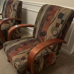 Sam Moore Vintage Swivel Accent Chairs