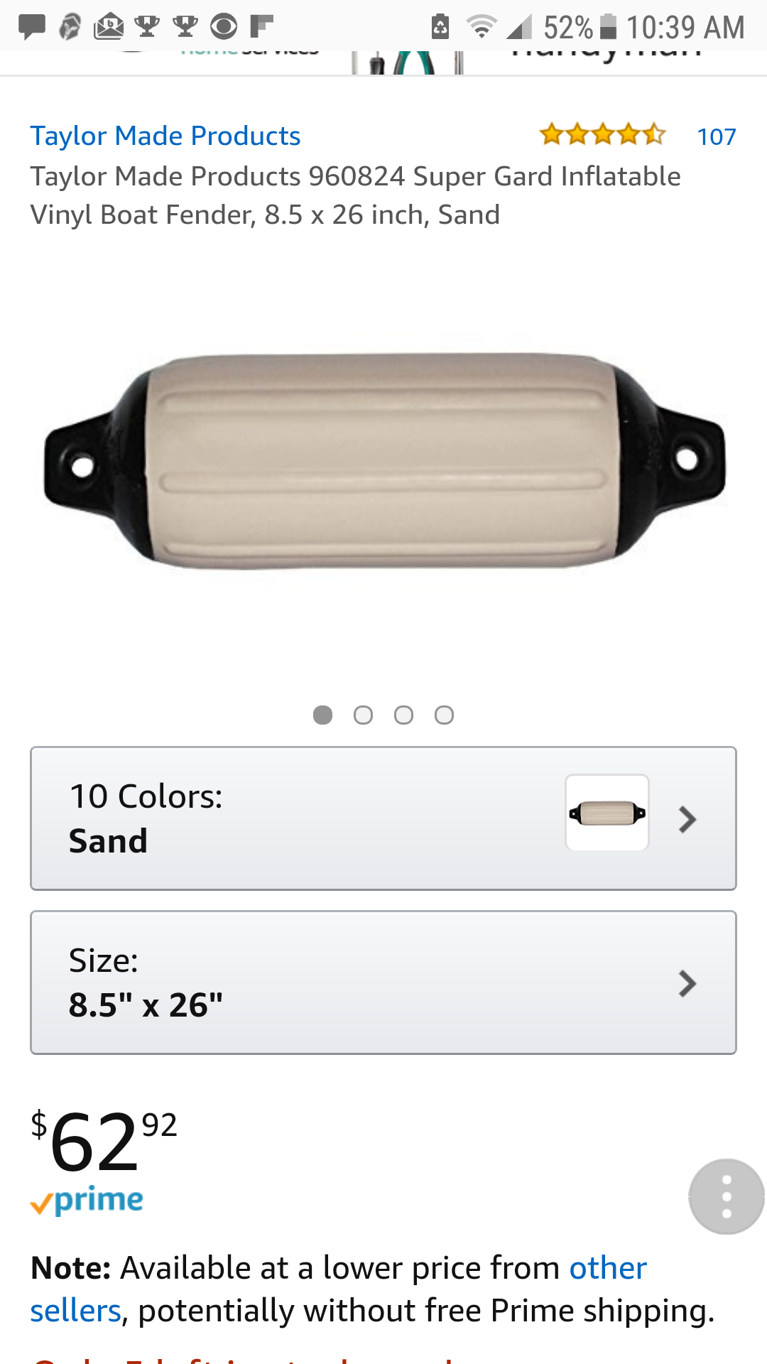 Taylor Made Boat Fender