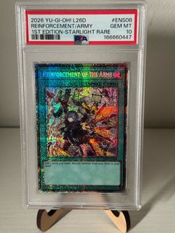 Konami Yu-Gi-Oh! Reinforcement of the Army L26D-ENS08 1st Starlight PSA 10 Pop 1