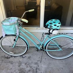 Teal Blue Hoffy Cruiser Bike
