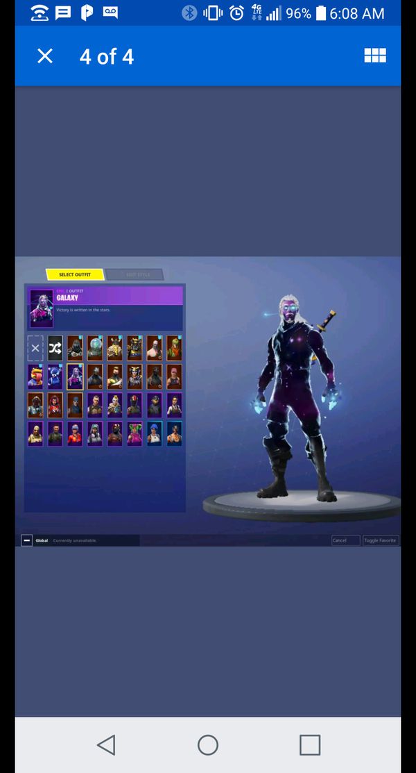 fortnite account with galaxy skin and 15 000 v bucks - how to get the galaxy skin on fortnite mobile