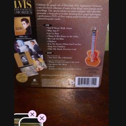 New Collectors Edition Elvis Inspirational memories  Cd DVD Photos Hand Painted Elvis Guitar Candle Plus Graceland 50 Anniversary Postcard Painting 