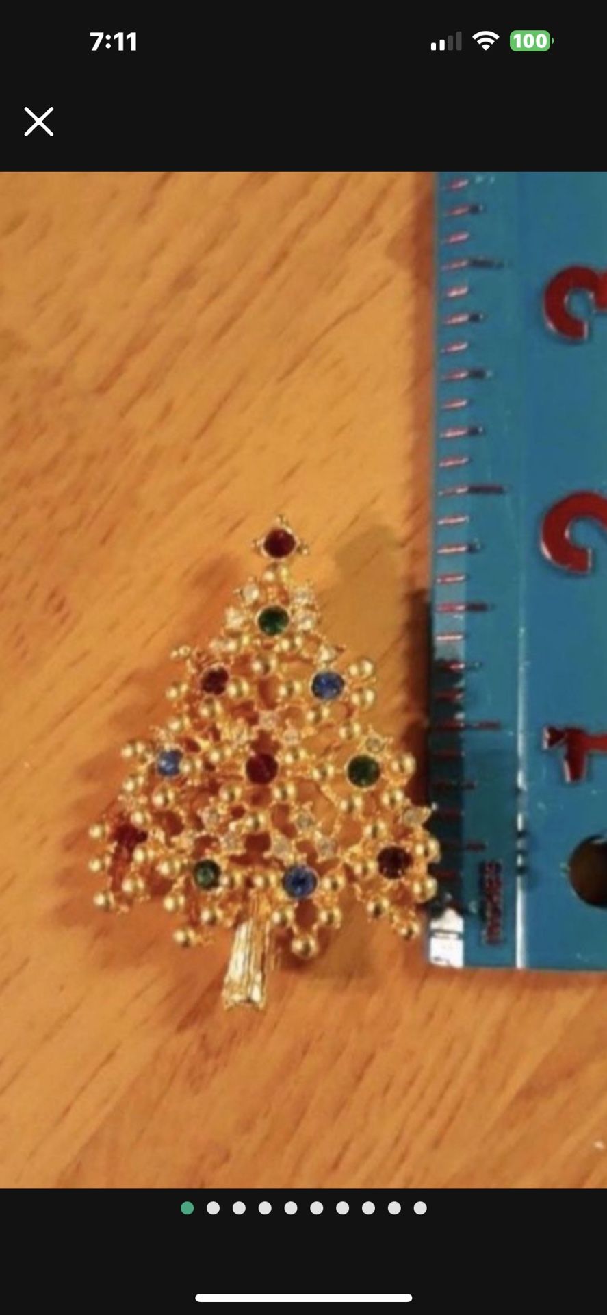 EISENBERG CHRISTMAS TREE PIN. VINTAGE  