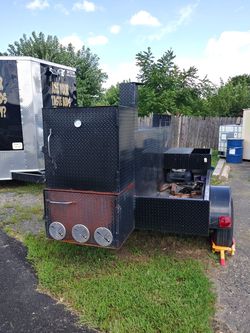 BBQ smoker trailer