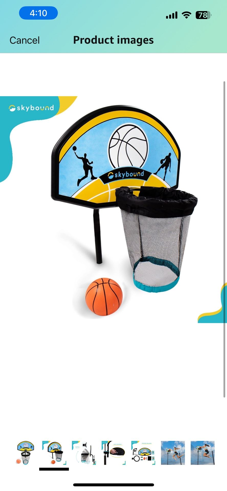 Skybound Trampoline Basketball Hoop