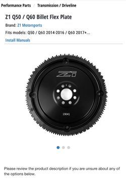 Z1 Q50/Q60 Billet Flex Plate