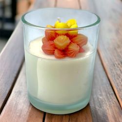 Signature Craft Candle In A Glass Jar With Succulent Decoration 