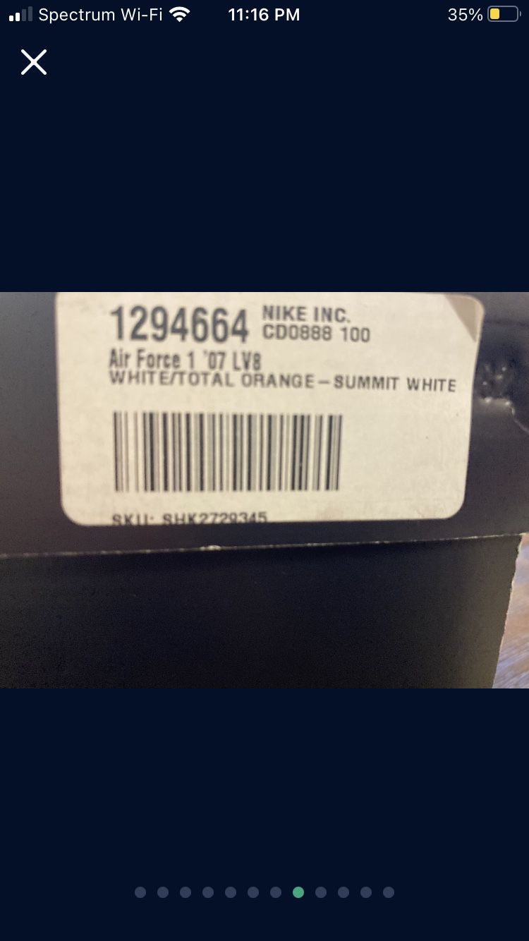 Nike Air Force 1 '07 LV8 3 White/Total Orange - CD0888-100