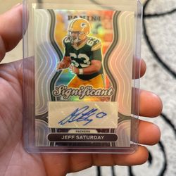 Jeff Saturday (packers) Auto Silver Significant Prizm