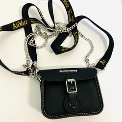 Dr. Martens 5" Satchel Shoulder Bag Black Chain