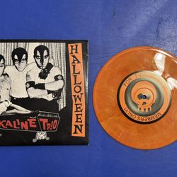 Alkaline Trio Halloween 7" Vinyl Record Limited Hand Numbered 1472/3000 Orange 2002 Asian Man