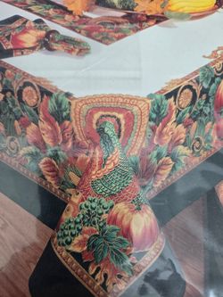 Thanksgiving Tablecloth  52 Square