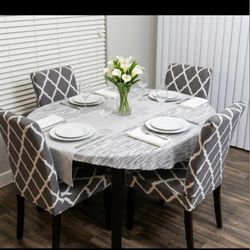 Dining table(oval/round)with 4 chairs